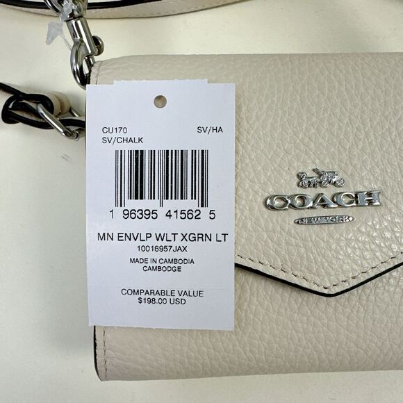 Coach CU170 Mini Envelope Wallet With Strap IN Chalk - Picture 5 of 5